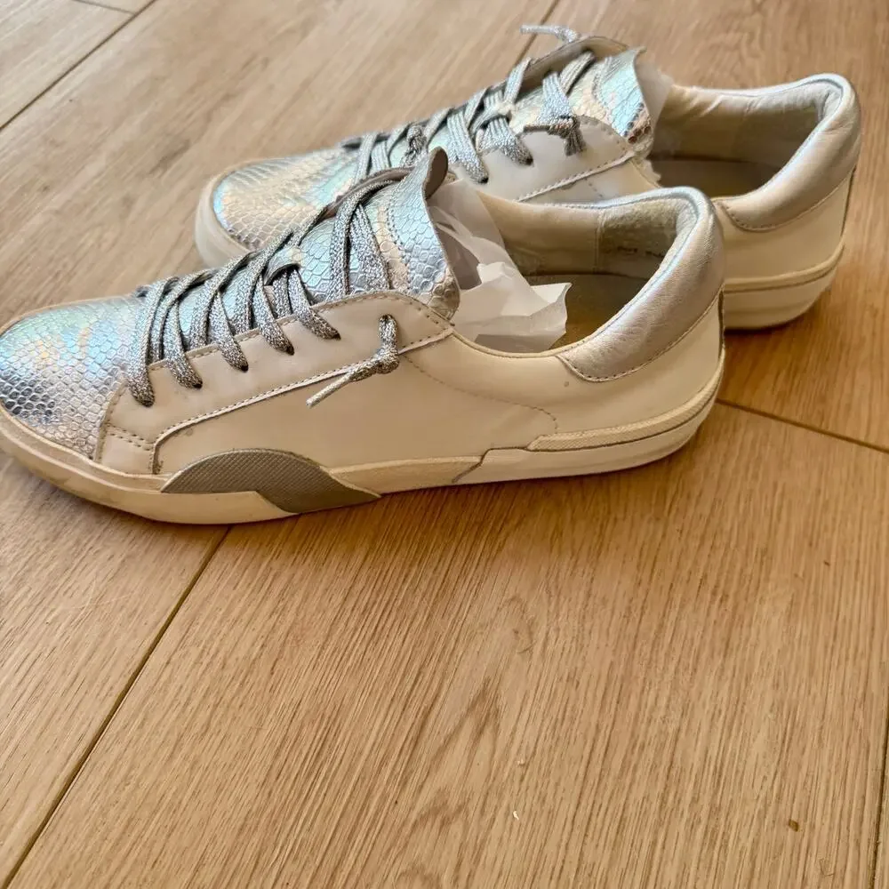 Dolce Vita Zina White Silver Sneaker 9